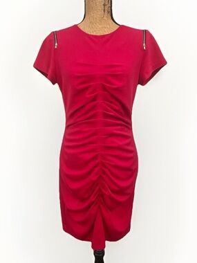 miss sixty red dress Miss Sixty Y2K Glam Coquette Red Deep V-Neck Dress Size S